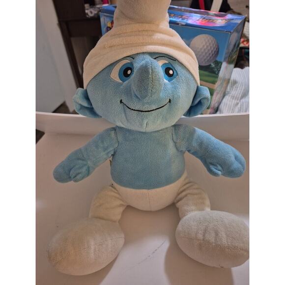 Build A Bear BAB Baby Smurf 16" Plush Stuffed Toy Rare Vintage May 2011 - Picture 1 of 6